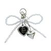 Lovely Heart Keychain Bows Keyring Korean Styles Bag Charm Bag Pendant Ornaments Car Keychain Handbag Charm Decorations