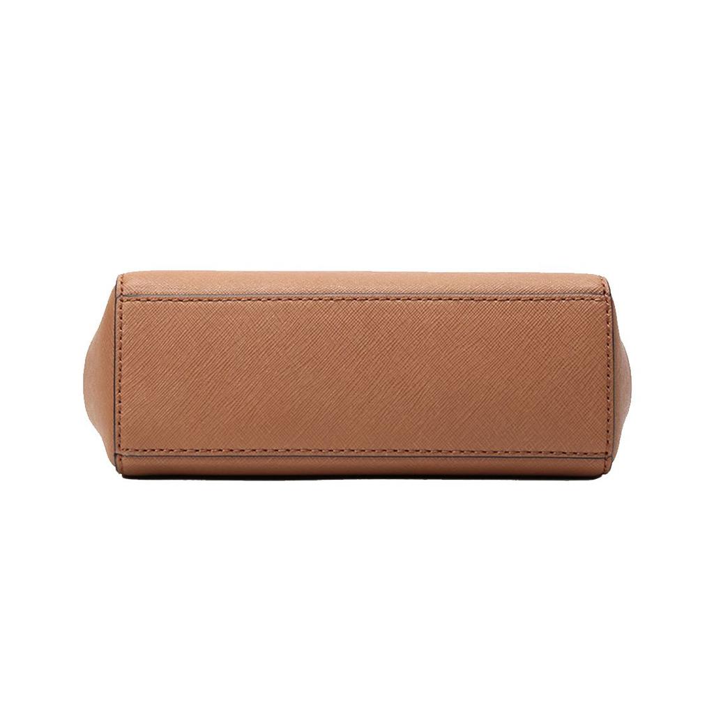 Michael Kors MK Ava Solid Color Flap Vintage Versatile Commuter Logo Pendant Leather Tote Shoulder Crossbody Bag Mini Women Bags 32F5GAVC1L-203