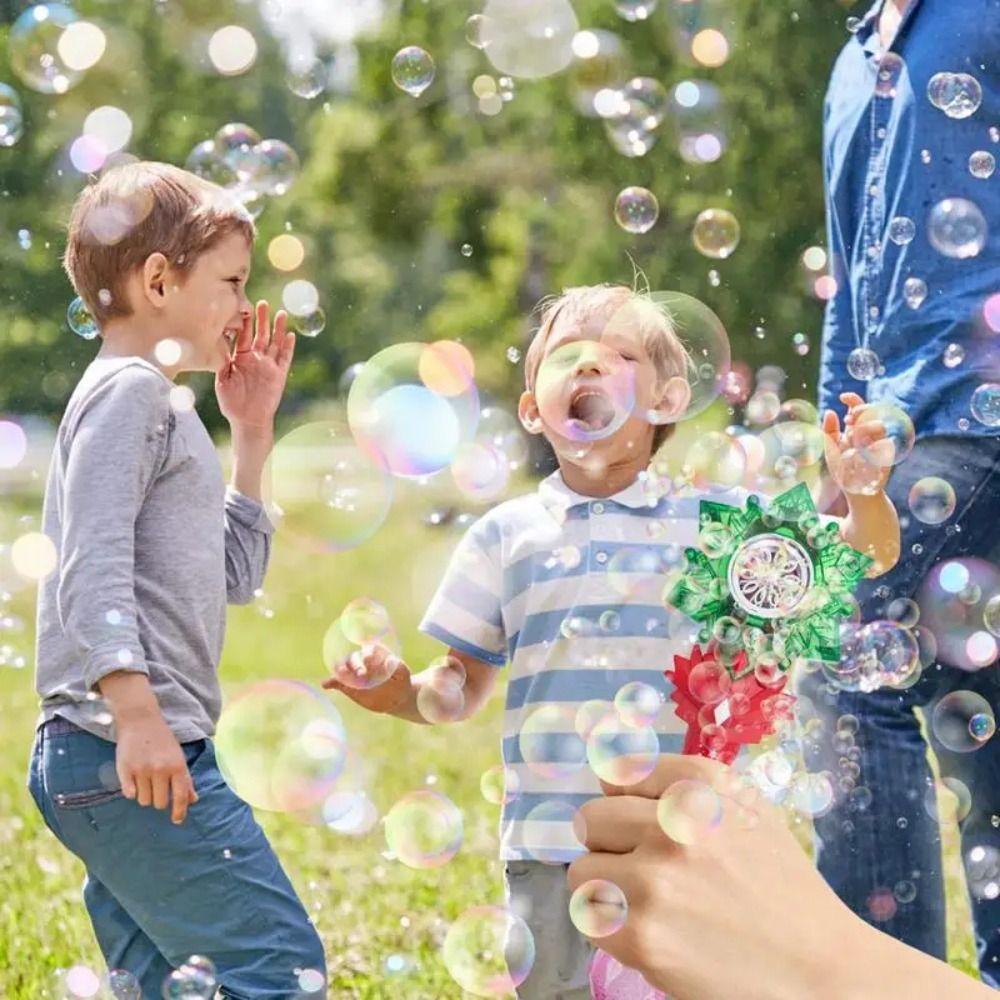 Plastic Electric Santa Claus Bubble Machine Christmas Bubble Maker Kids Toy  Children Toys