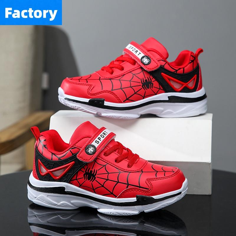 

Kids Cartoon Spider Sneakers Boys Comfortable Sports Shoes Outdoor Non-slip Tennis Shoes Lightweight Casual Running Shoes 26 красный