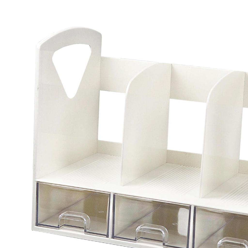 Desk Book Organizer Office Storage Rack for Home Multiuse Save Work Supplies Vertical Bookshelf