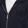 Moncler FW22 Solid Color Logo Embroidered Zip-Up Hoodie Men hoodies Blue 8G00052809KR778