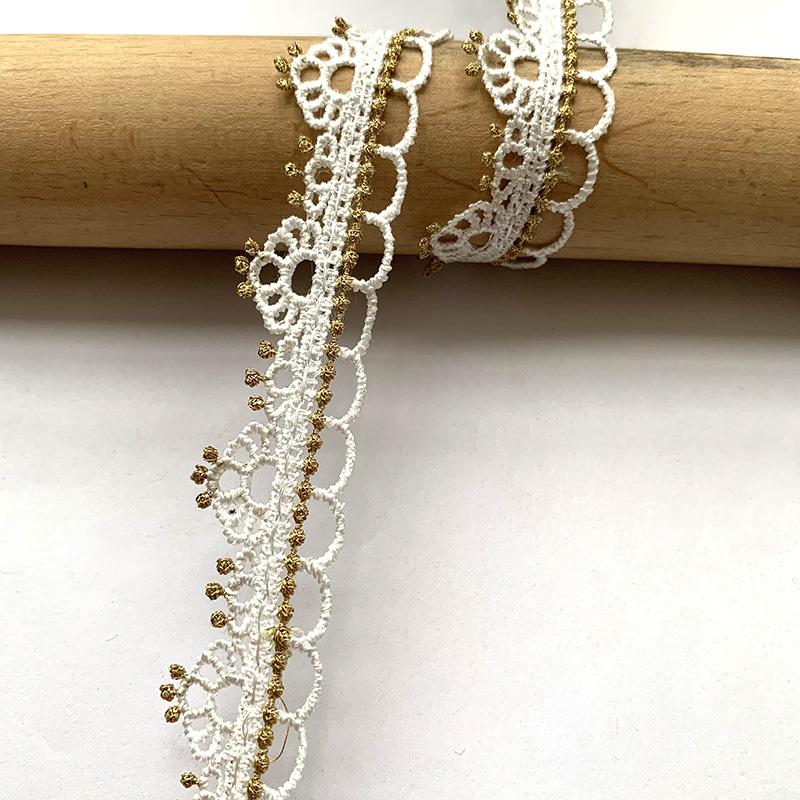 4m/13.12ft pro Packung Spitze Nähen Stickerei Besätze weiß groß breit Bänder Vorhang Kurve Zubehör handgefertigt DIY Basteln Blume BH Kleid Ballkleider Dekoration