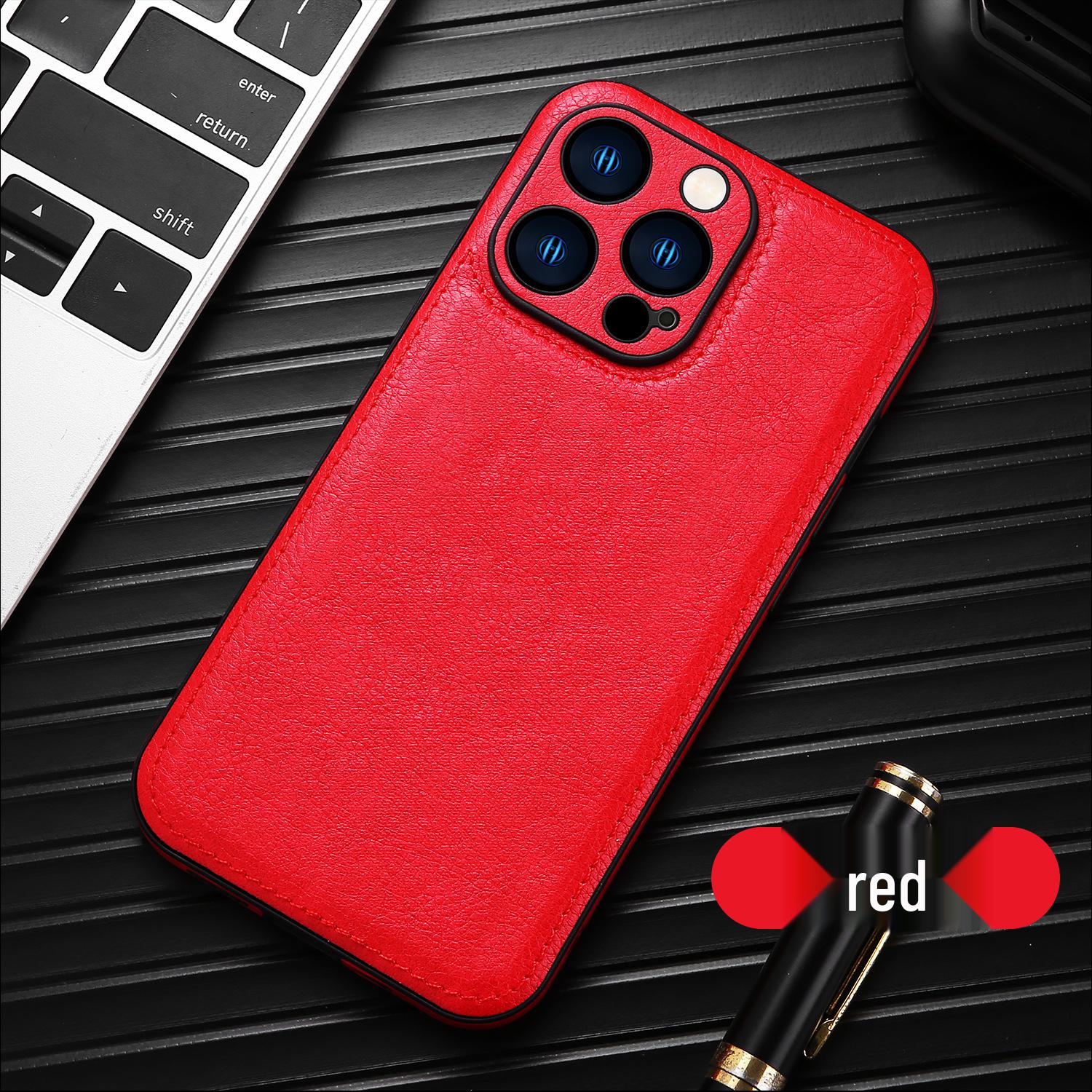 

Кожаный защитный чехол для iPhone 15 Pro Max и Samsung S23 - деловой стиль 16 Pro Max