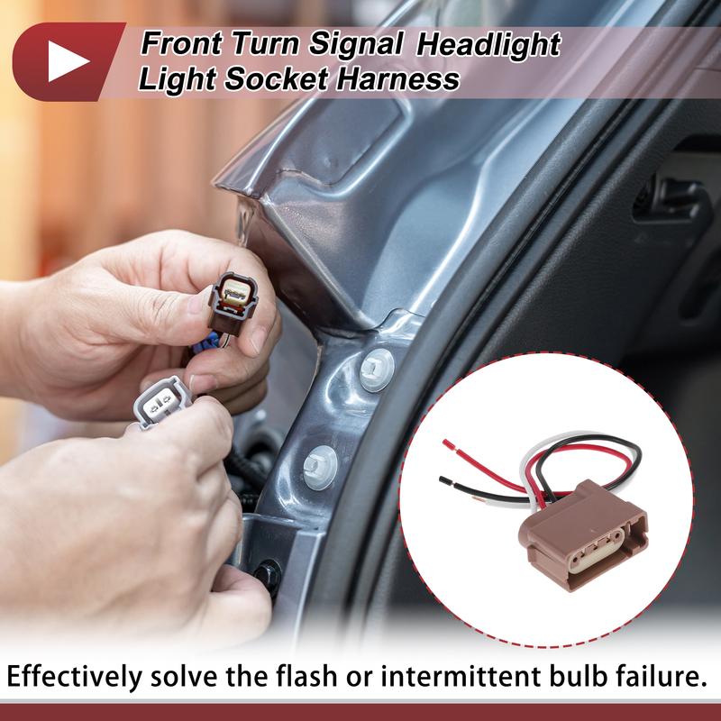 X Autohaux Front Turn Signal Light Socket Wiring for Ford No.ZFC02280UA Headlight