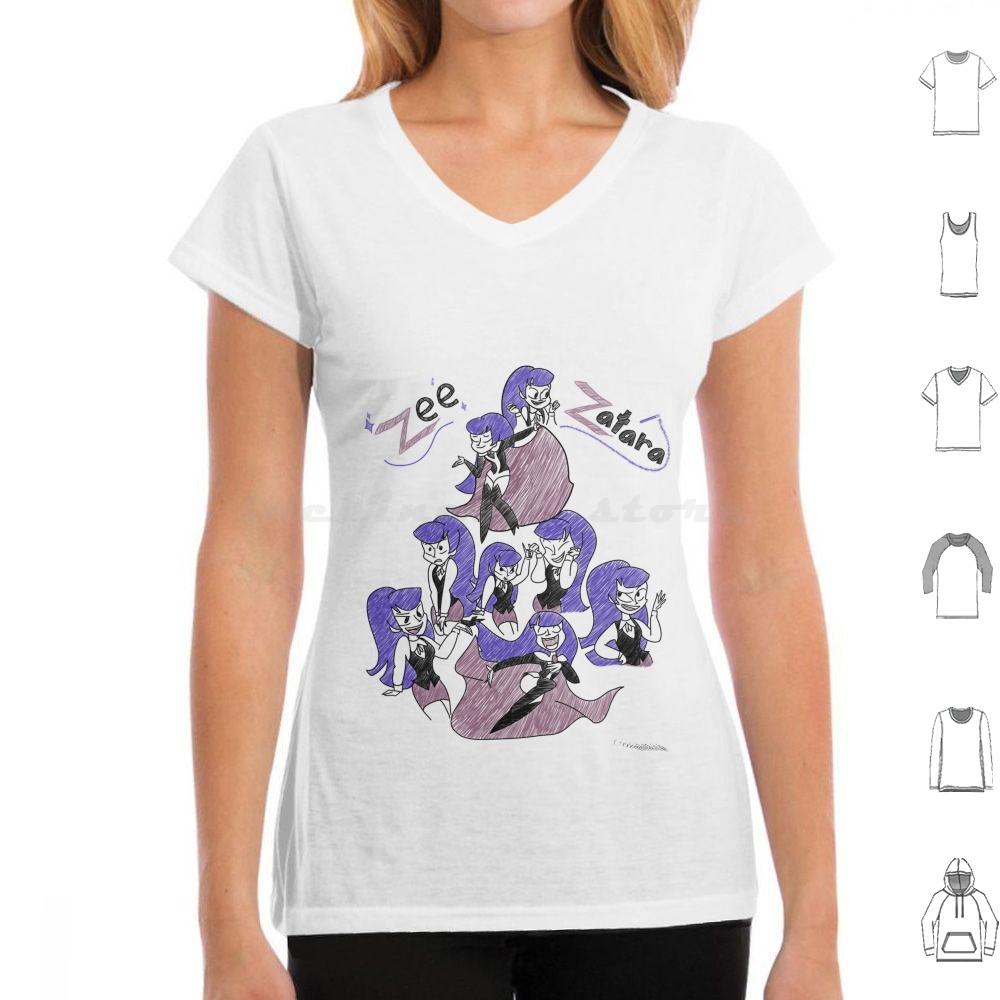 Sketchy Zee Zatara T Shirt Cotton Men Women DIY Print Zee Zatara Comics Zatana Superhero Girls Cartoon Magic Cartoons Magician