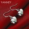 Exquisite 925 Sterling Silver Heart-Shaped Pendant Earrings, Fashionable Wedding Gift Accessories for Women