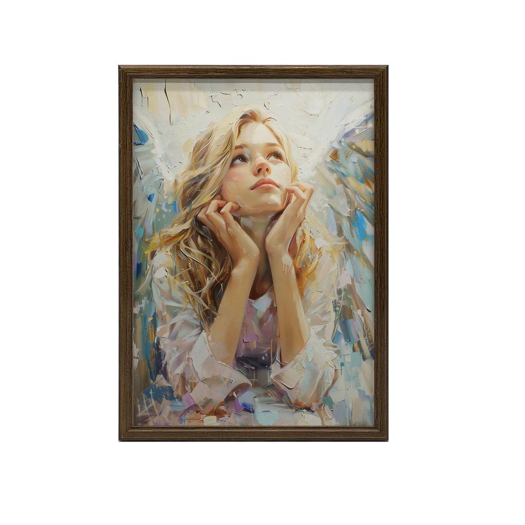 Plakat Niebiańskie Refleksje Plakat Niebiańskie Refleksje, 30X40 Cm, Rama Aluminiowa Złota, Papier Matowy 230 Gsm