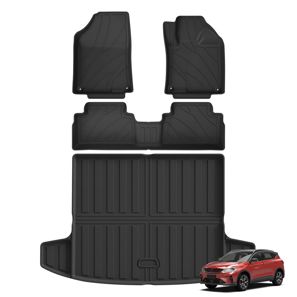 Right Drive for Geely Coolray Proton X50 2020- 2026 Car Floor Mats Cargo Liner Trunk Pad TPE Foot Mat All -Weather Accessories