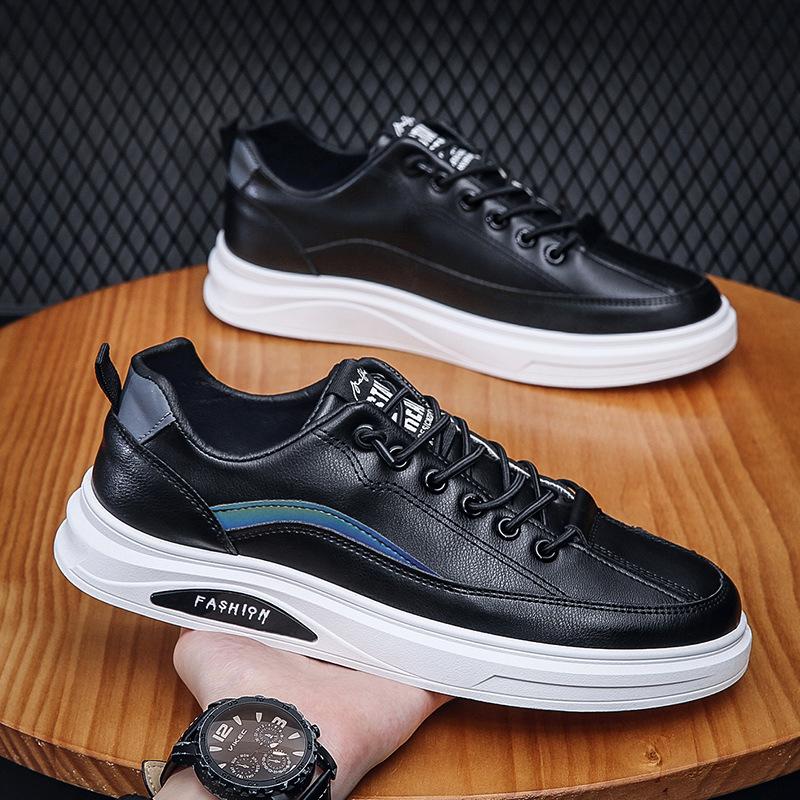 

Мужская обувь. Новые модные универсальные повседневные туфли. Туфли для доски в корейском стиле. Красные, маленькие белые туфли.