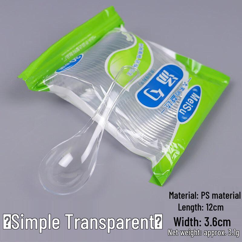 ZISIZ Disposable Plastic Spoon