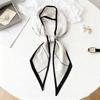 Korean Version of Rabbit Long Silk Scarf Streamer Women's Spring and Autumn New Scarf Double-layer Double-sided Decorative Scarf Handle Tied Bag