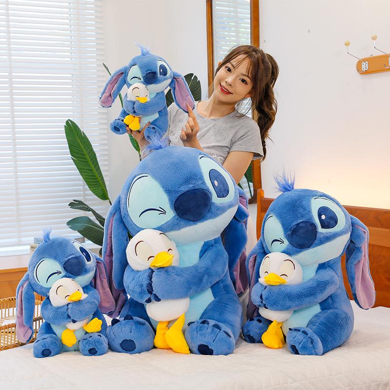 Cute Hugging Duck Stitch Plush Pillow Toy - Perfect Birthday Gift for Kids