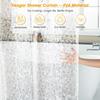 3D Translucent Shower Curtain Waterproof Mildew EVA Bath Curtains Bathroom Curtain with Hooks