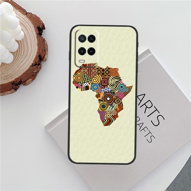 Africa Map Geogra Case For Oppo A80 A78 A98 A40 A60 A18 A38 A58 A15 A17 A77 A74 A94 A54 A57S A16 A76 A96 Cover