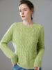 Women's Long Sleeve Cashmere Knit Sweater - Round Neck, Loose Fit, Warm & Slimming Pullover