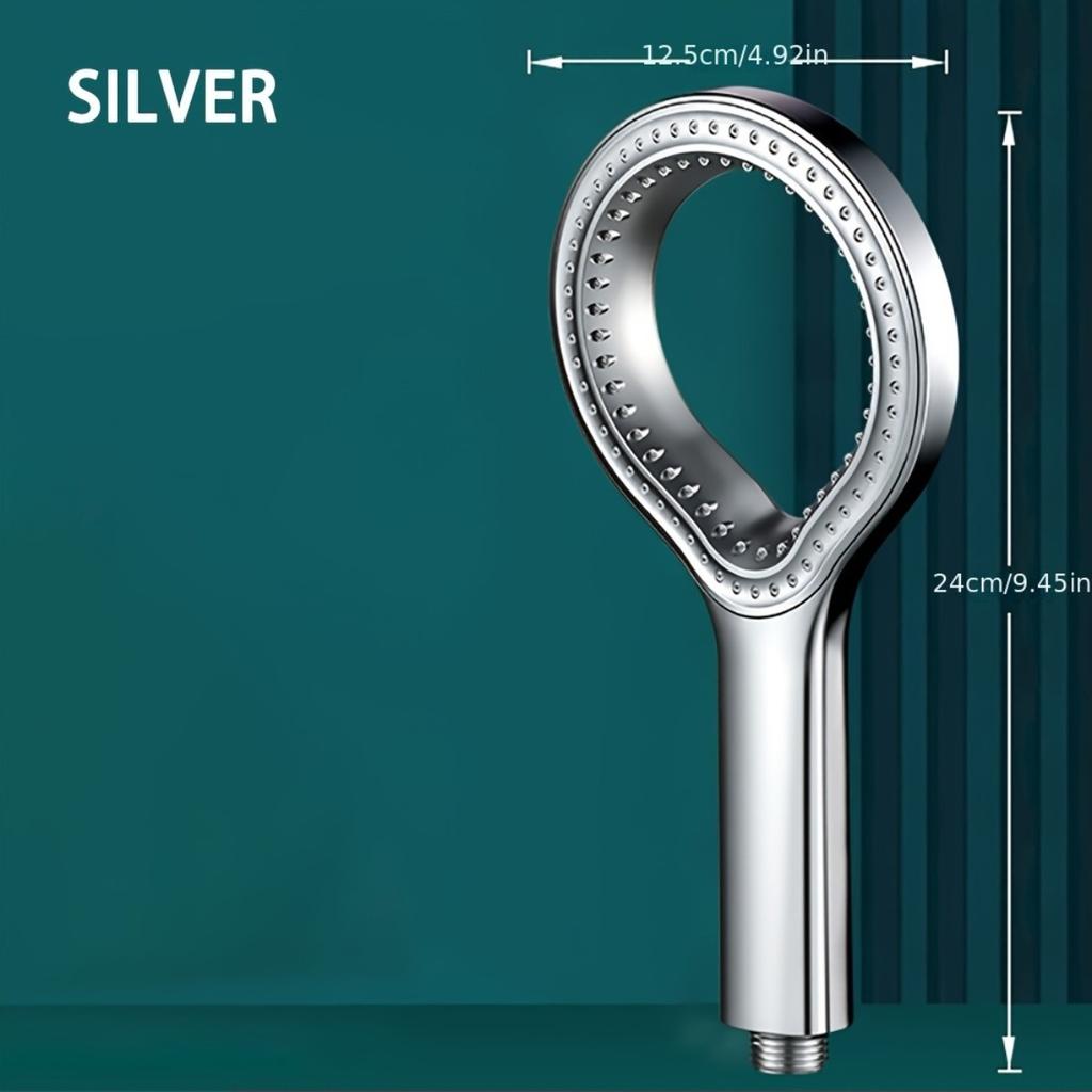 Soffione Doccia ad Alta Pressione - Rotondo a Mano da Parete, con Impugnatura Ergonomica, Utilizzato per Aggiornare Bagni Moderni, Booster di Pressione dell'Acqua