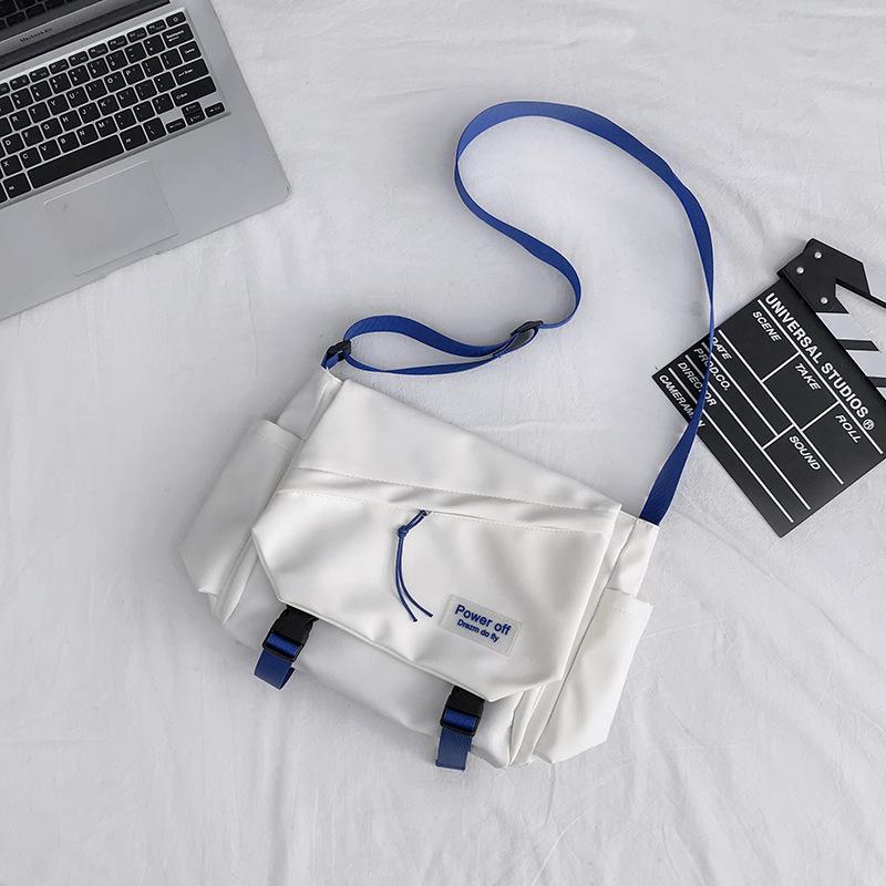 

Trendy Crossbody Messenger Bag for Men & Women – Large Capacity, Japanese Style, Perfect for Commuting & College Use белый