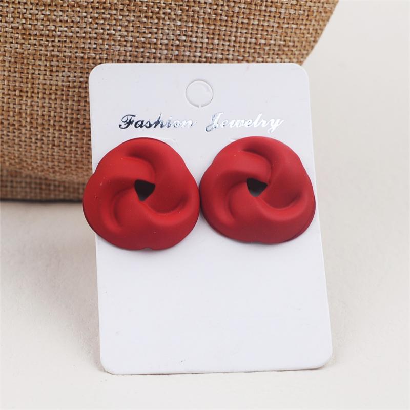 Cercei atârnători de culoare roșie pentru femei, cu pandantive din zirconiu simulat, cercei lungi pentru fete, temperament, cercei tip picătură în formă de inimă, zirconiu