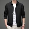 Autumn New Men's Jacket Korean Version of Casual Fashion Trend Lapel Top Middle-aged Thin Coat Men