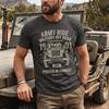 Vintage Armia Jazda Wojskowy Terenowy 1991 Jeep Koszulka, Zniszczony Retro Bojowy T-shirt