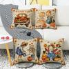 New Thanksgiving Autumn Cushion Pumpkin Maple Leaf Letter Print Sofa Cushion Cover Cushion Decoration