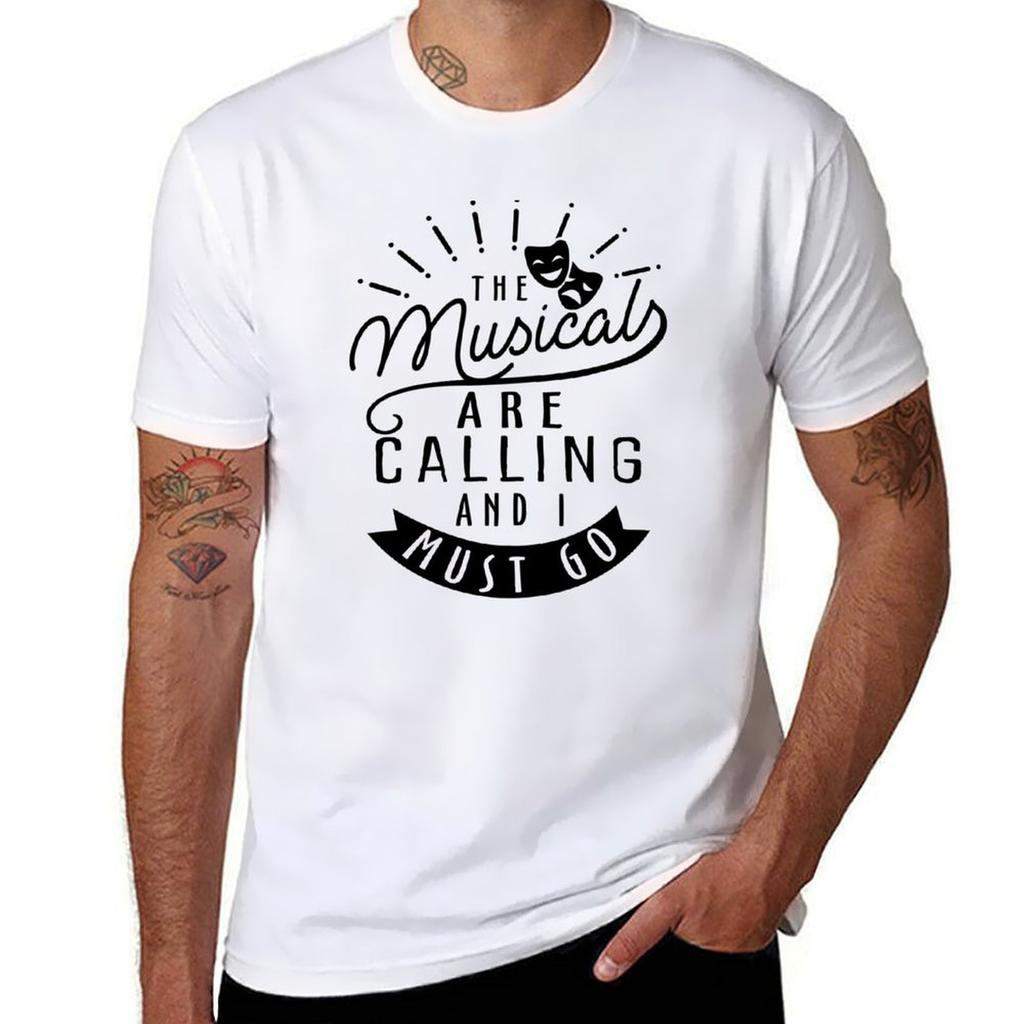 Musicals Are Calling TShirt Basic Casual Short Sleeve Cotton Shirt