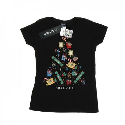 Womens/Ladies Christmas Tree Cotton T-Shirt