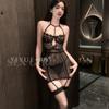 Erotic Underwear, sexy halter lace Seductive nightgown, Pure Desire Gathering, tight-fitting, see-through, no-take off pajamas 8159