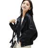 Spring and Autumn Korean Style Loose Student Top Motorcycle Short Jacket Leather Jacket Women's Spring Clothing