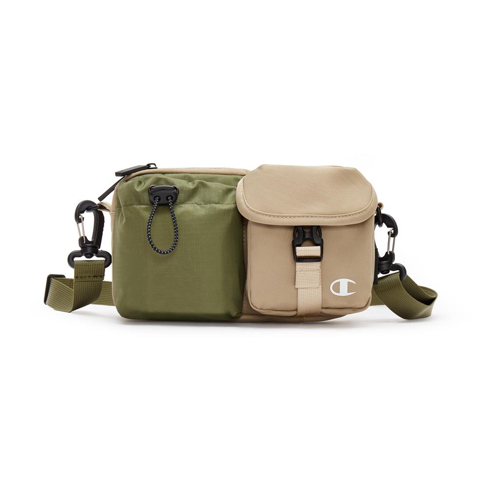 New Champion Fabric Backpack Crossbody Bag Regular Unisex Khaki/Black U4BACPU23