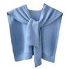 Cape Knitted Shawl Solid Color Wool Scarves Elegant Knit Scarf  Female