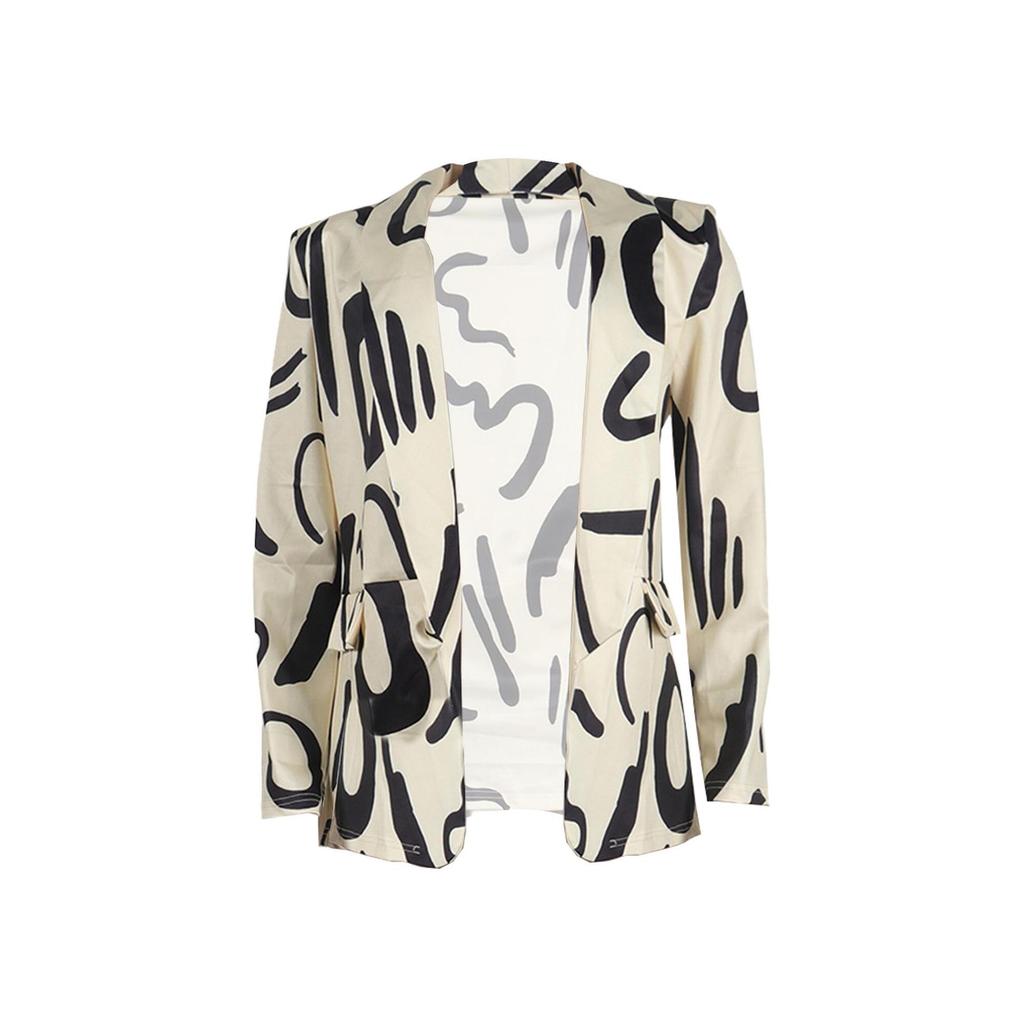 K2805 Colorful Print Casual Suit Jacket