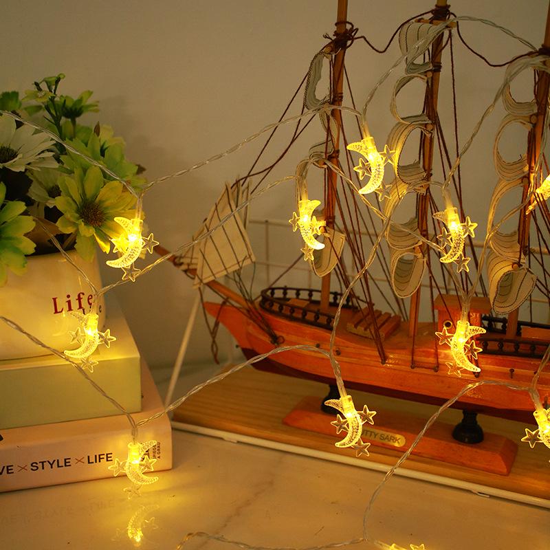 Colorful Star & Moon LED String Lights for Festival Decoration