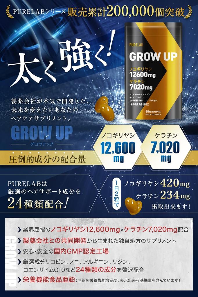PURELAB Saw Palmetto Keratin Noni Lycopene Supplement 30 Days Supply with a Pharmaceutical Domestic Production Functional Food 12,600mg 7,020mg