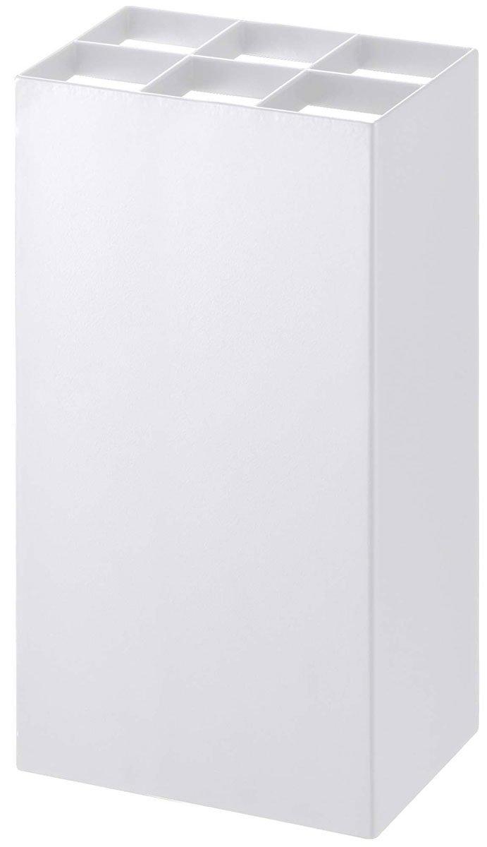 

Yamazaki Smart Umbrella x D11 x Also Holds Folding Product 7031 Stand, 6-Umbrella Capacity, White, Approx. W16.5 H30cm, Square, Umbrellas, Number білий