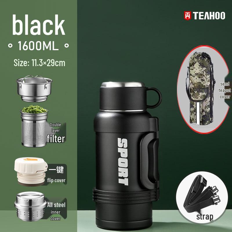 Qihu Large Capacity Stainless Steel Thermos Flask for Outdoor, Car & Home Travel