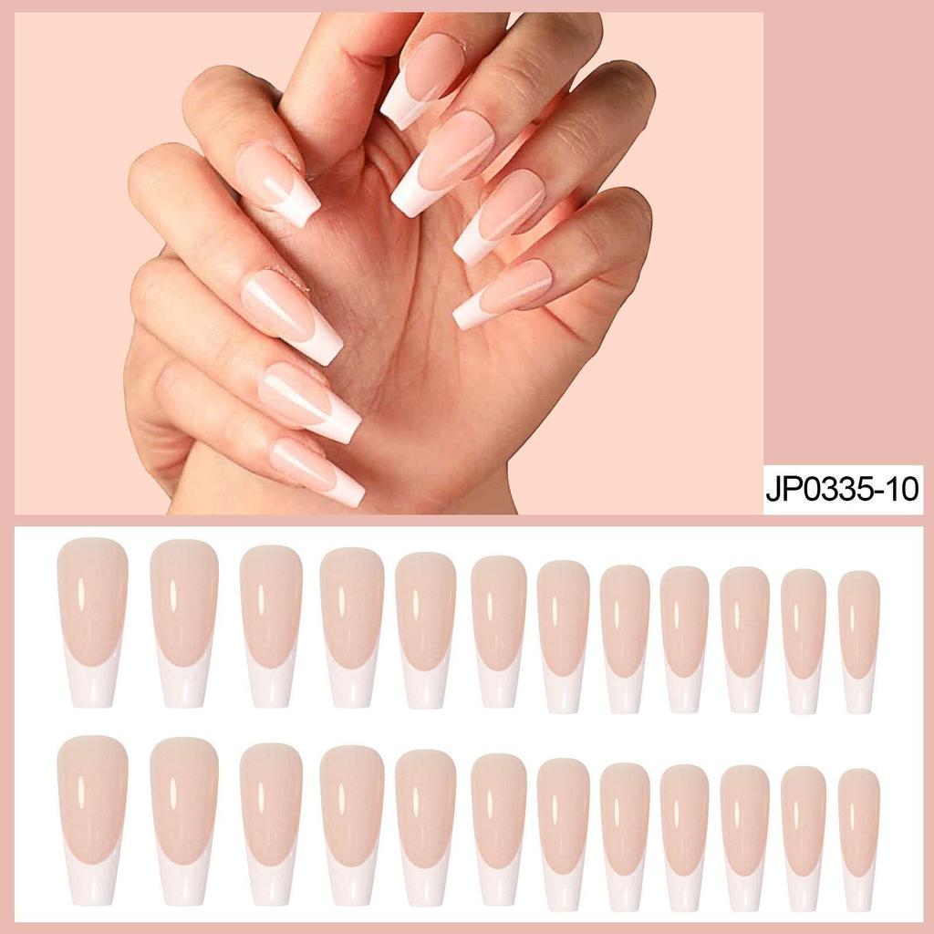 European & American Ballet-Coffin Fake Nails with Manicure Nail Art Stickers