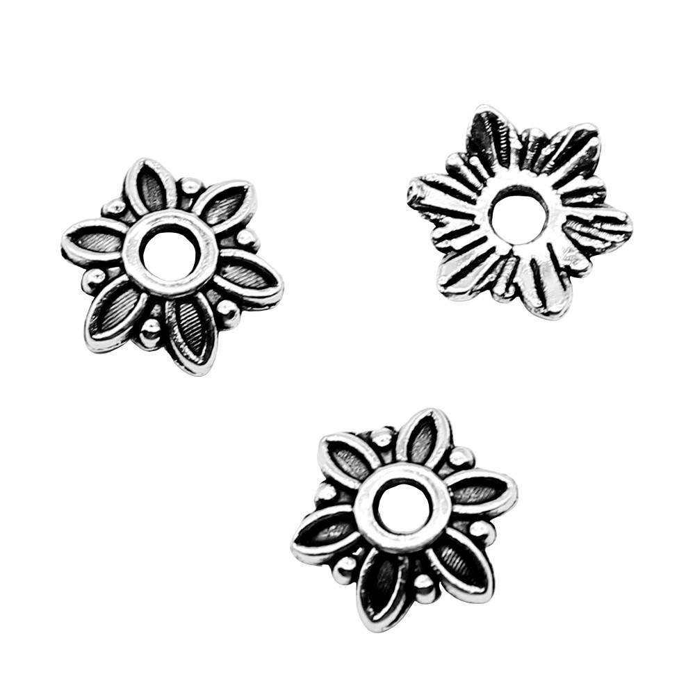 Multi Color Swirl Flower Bead Caps Spacer Beads For Jewelry Making Components