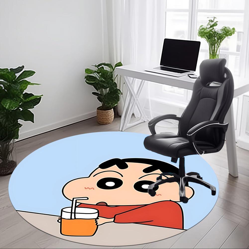 Crayon Shin-chan Office Round Area Rug, Under Office Chairs Bedroom Living Room Home Decor a0908188