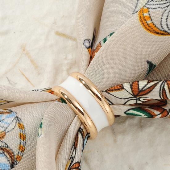 Runder Ölauffang-Schalring Minimalistischer T-Shirt-Krawattenclip Schal Seidenschals Ring Halter für Wickeltücher Verschluss Schiebeschnalle Damenbekleidung Zubehör