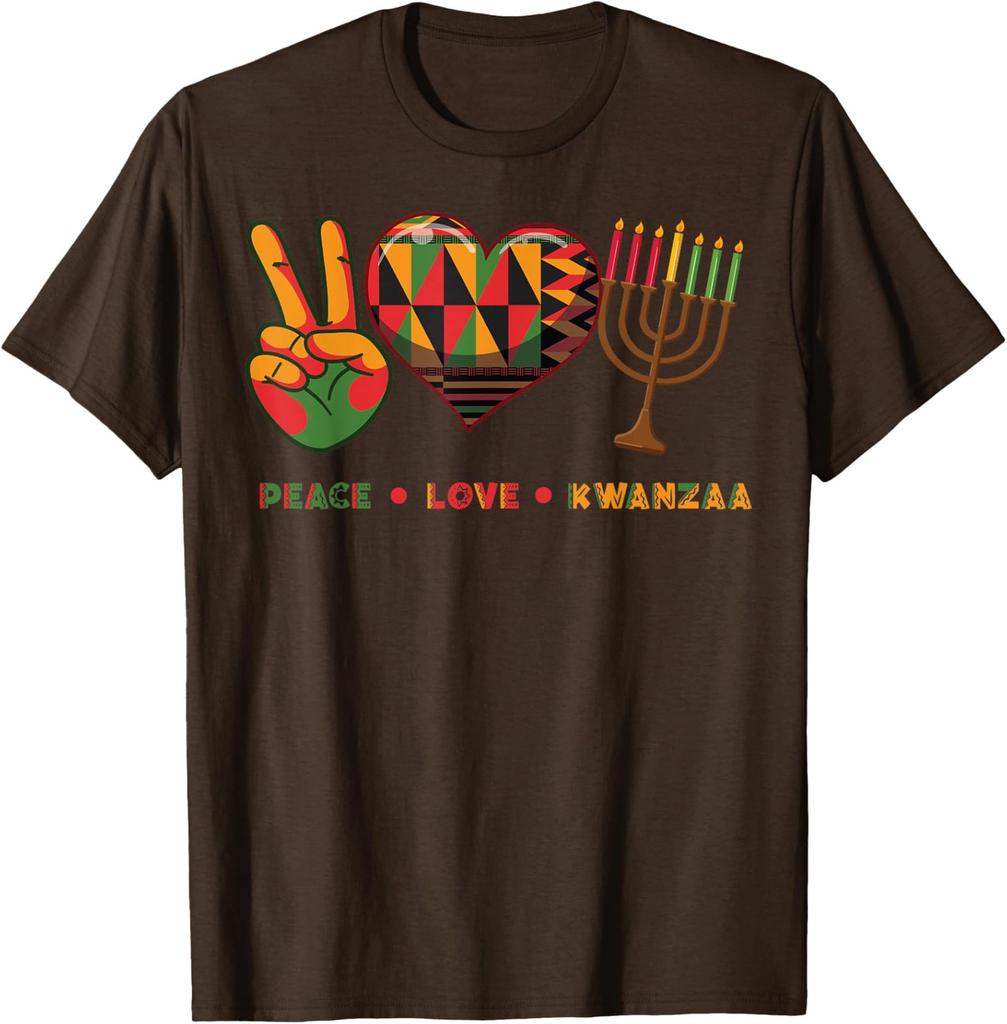 Peace Love Kwanzaa African American Heritage Unisex T-Shirt