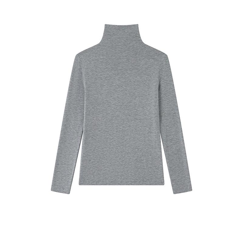 Women s Slim Fit High Neck Tencel Wool Autumn Winter Base Layer Top Medium