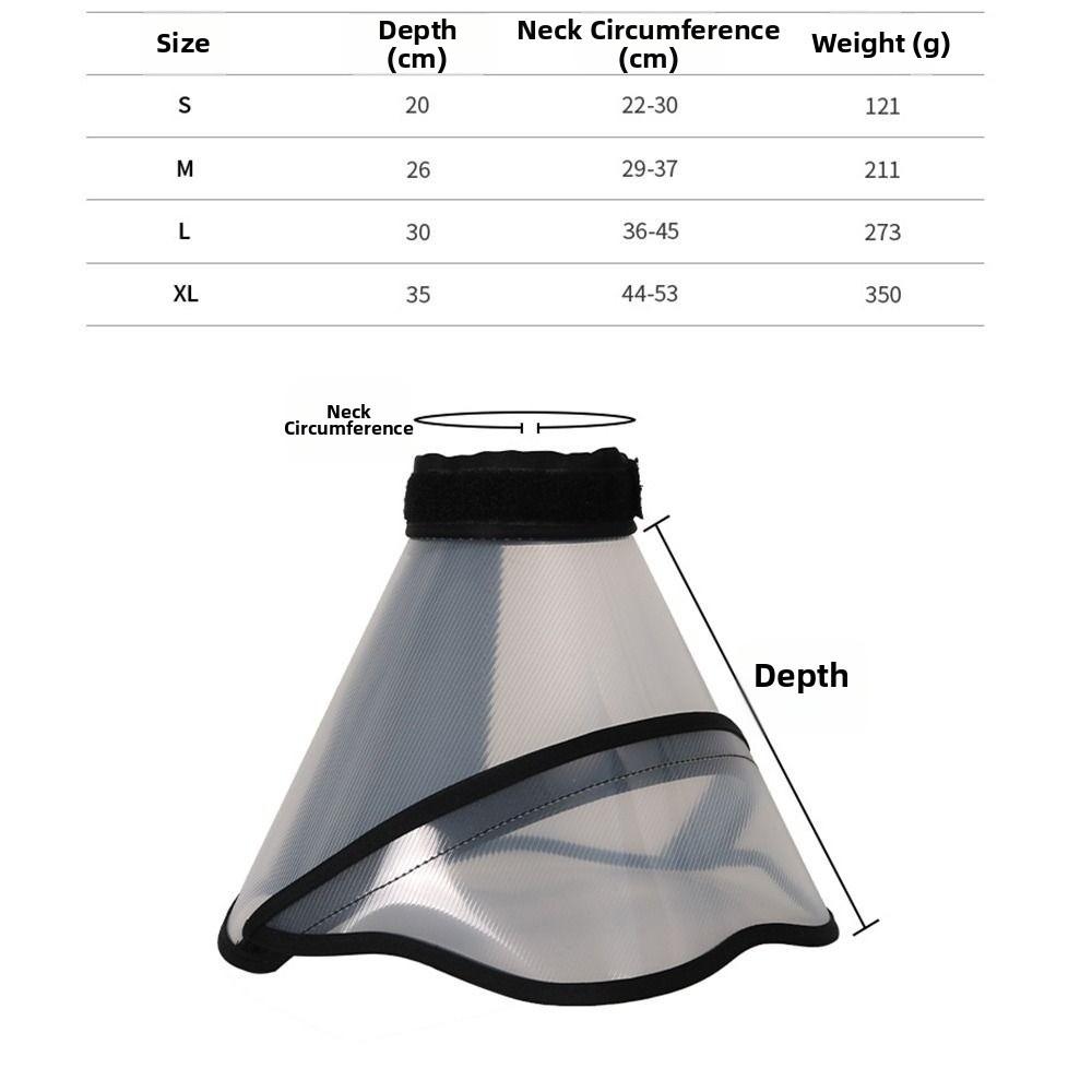 Breathable Dogs Comfy Cones Adjustable Neck Protection Cover  Sterilization