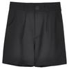 2026 Women's Black High-Waisted Wide-Leg Shorts & Casual Suit Pants with Elastic Waist