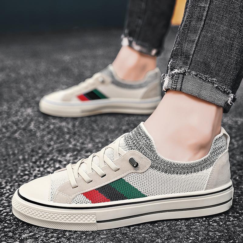 

New trendy fly-woven breathable board shoes men s summer and Korean version versatile soft-soled lazy tide shoes men s explosion 44