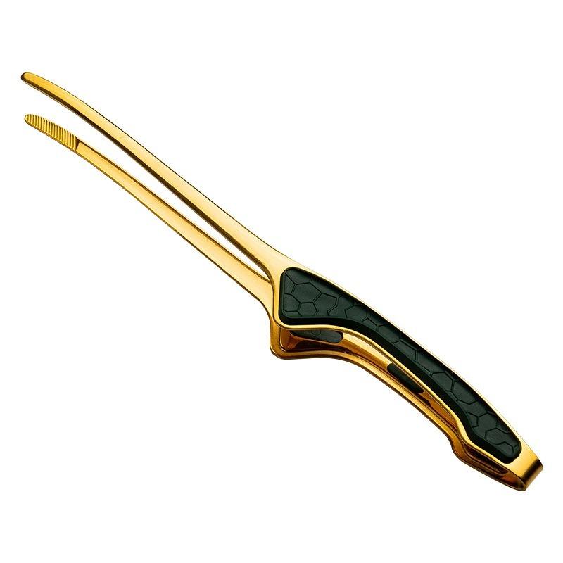 1pcs Stainless Steel Barbecue Clip Anti Scalding Anti Slip Bright Light Self- Restaurant Steak Clip