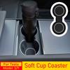For Model 3 Y Juniper Cup Coasters Non-Slip Cup Holder Insert Mats Center Console Organizer Interior 2025 2026 Accessories