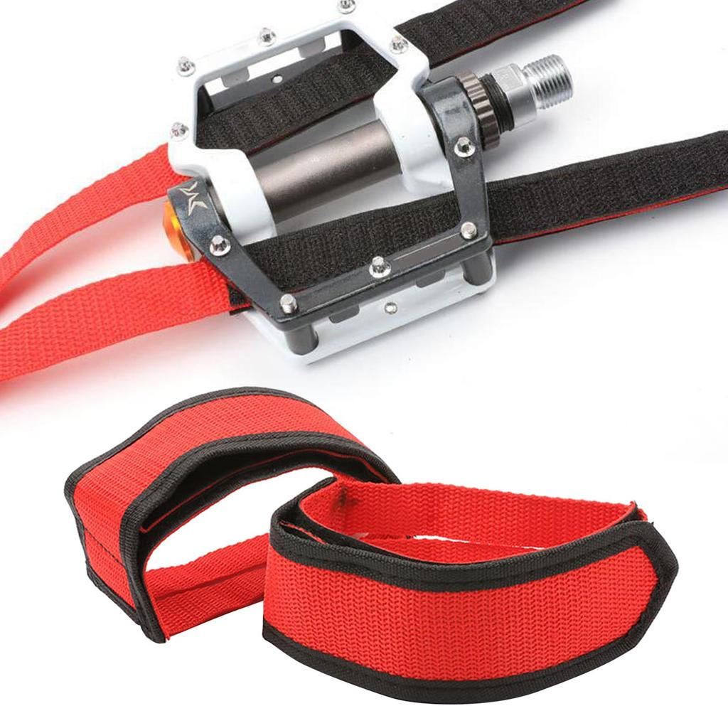 2 Pieces Bike Pedal Straps Foot Retention Fixed Gear Nylon Canvas No