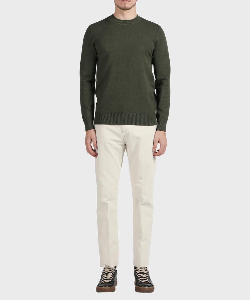 PANICALE Ivory Regular Fit Classic Cotton Pants